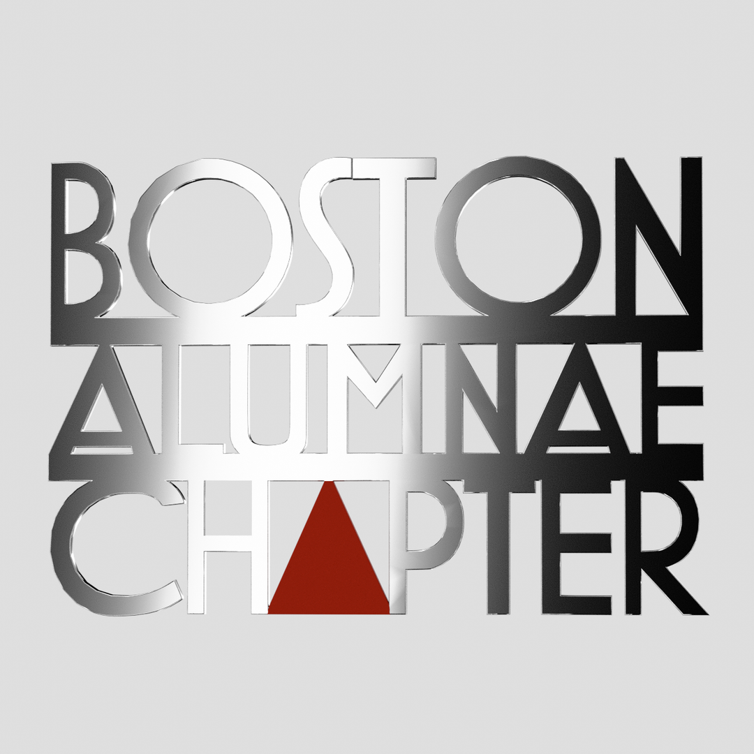 Boston Alumnae Chapter Brooch - Modern Cut-Out Design