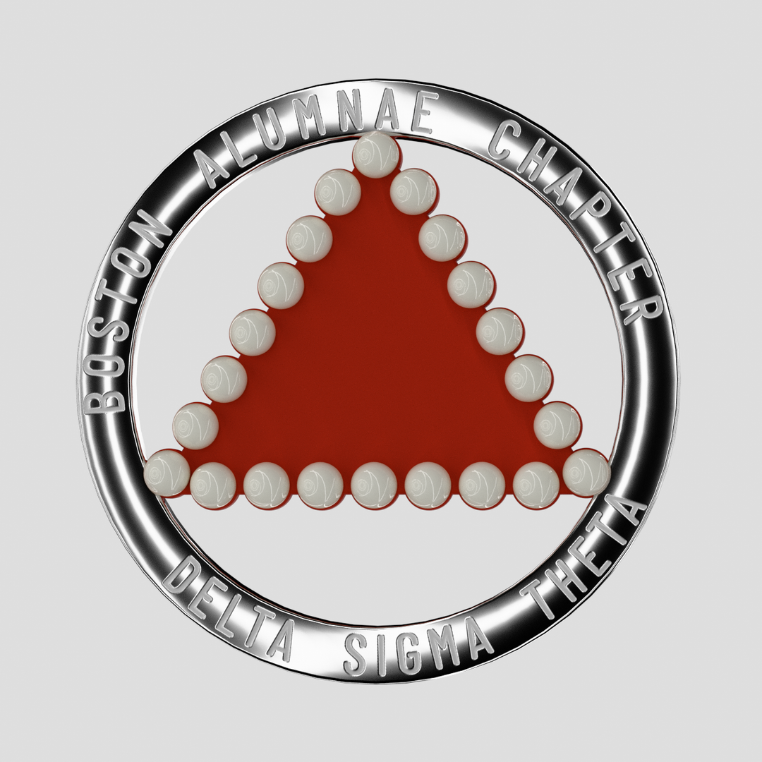 Boston Alumnae Chapter Brooch - 22 Pearl Triangle Design